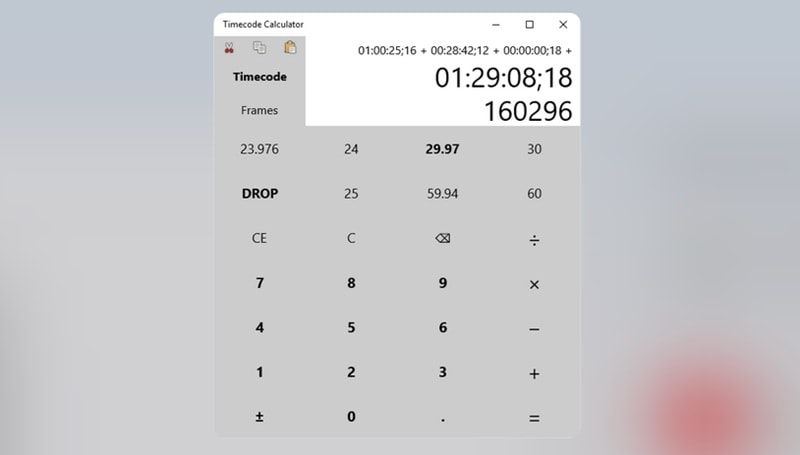 robwomack timecode calculator