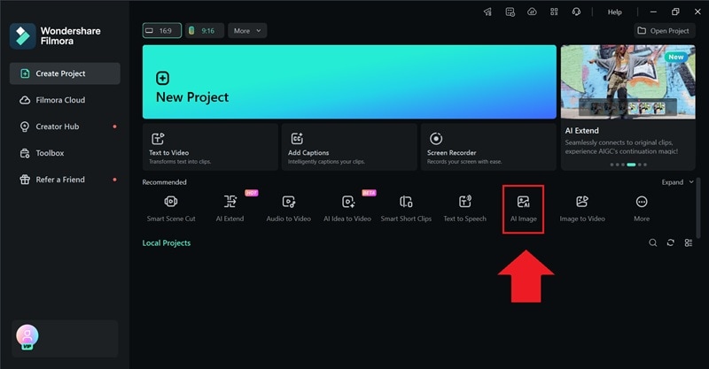 open filmora ai image generator