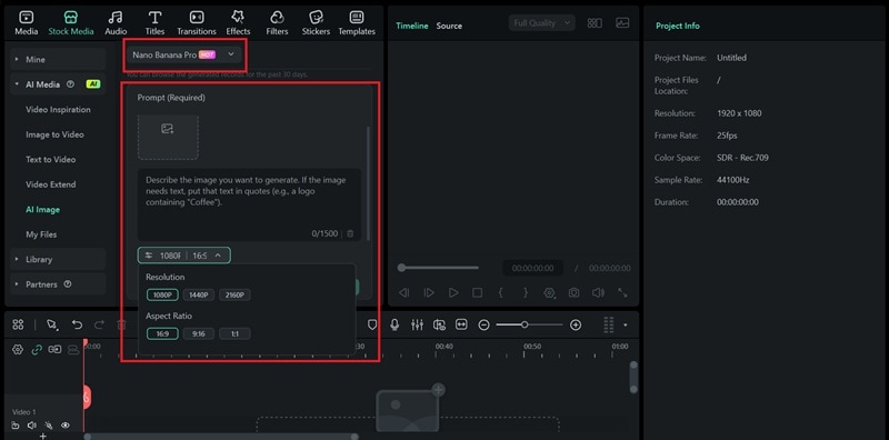 enter prompt and adjust settings