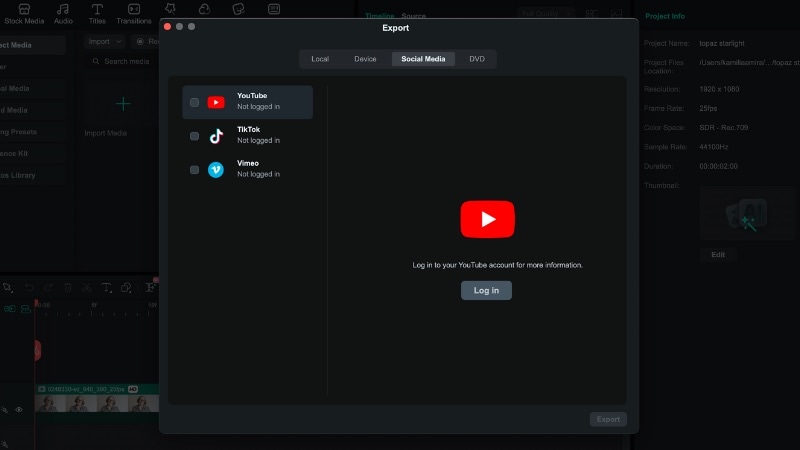 direct upload to social media platforms