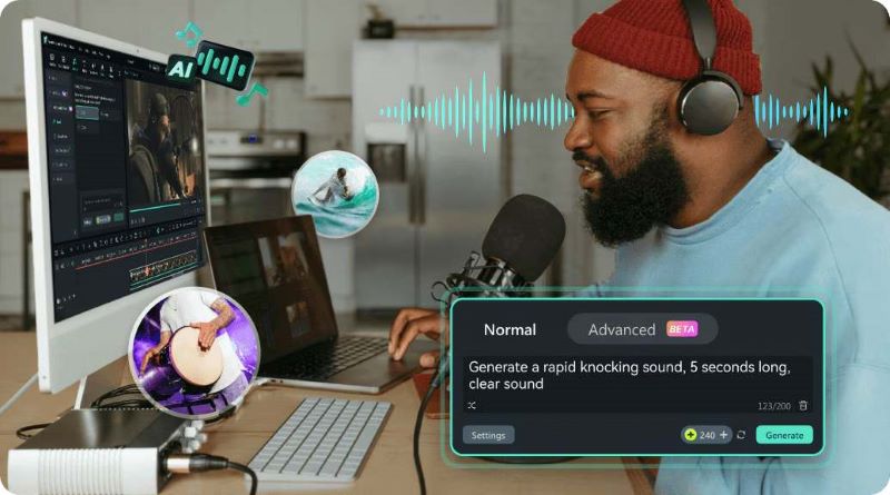 filmora sound generator