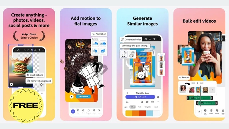 adobe express video maker on mobile