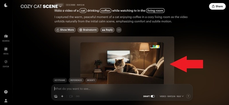 preview the ai generated video
