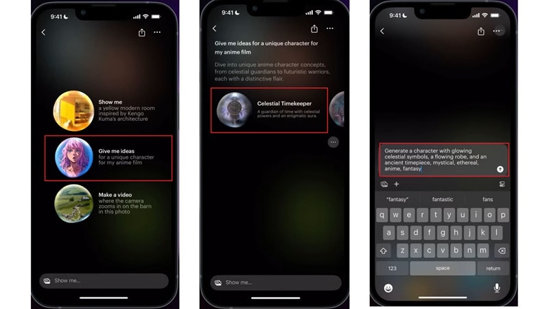 open luma app and explore ideas