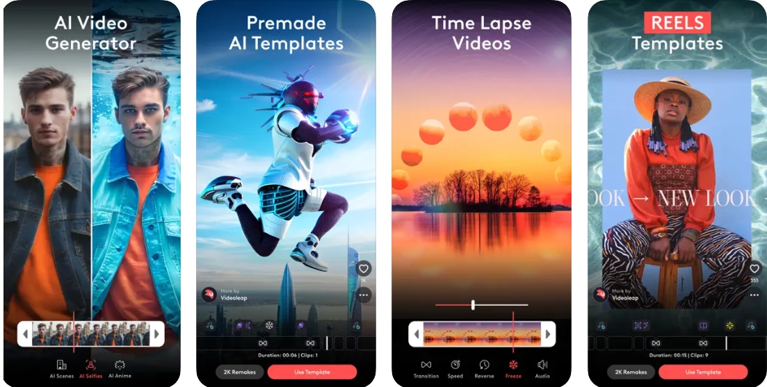 videoleap lyrics video maker app