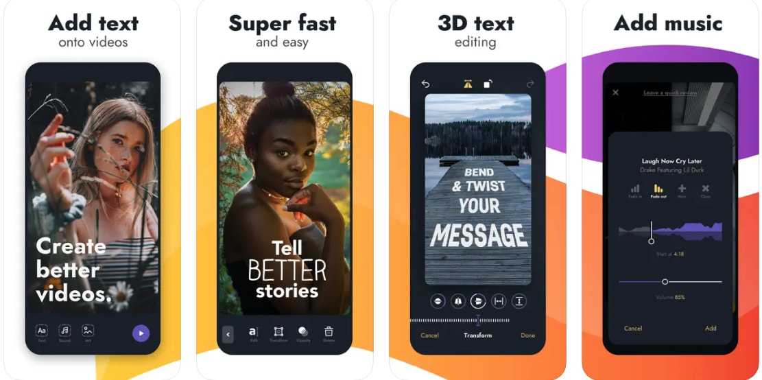 text on video app