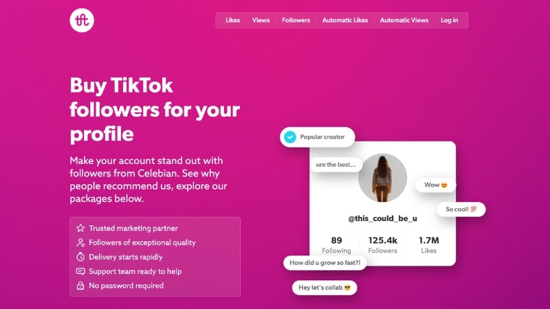 buy tiktok followers on celebian