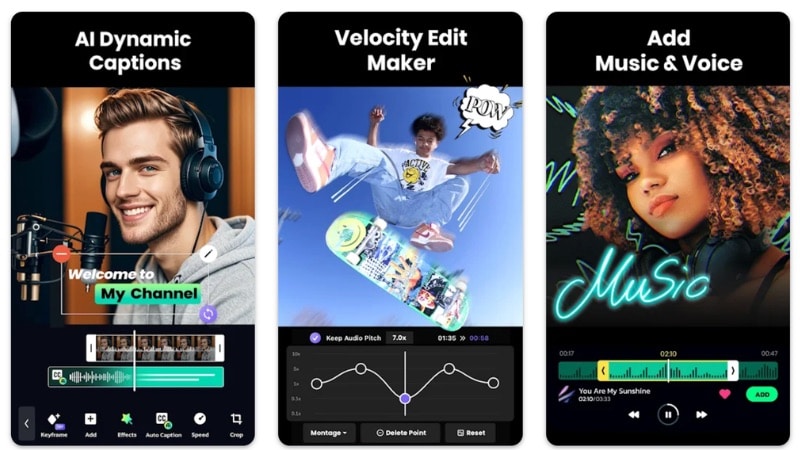 key features of vidma video editor