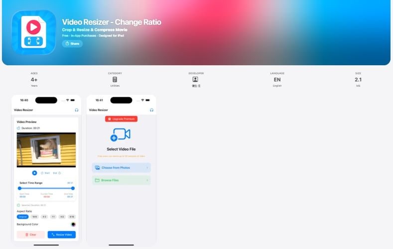 dosa apps top aspect ratio changer
