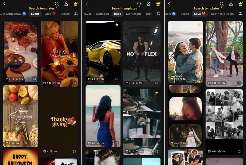 inmelo video templates variety