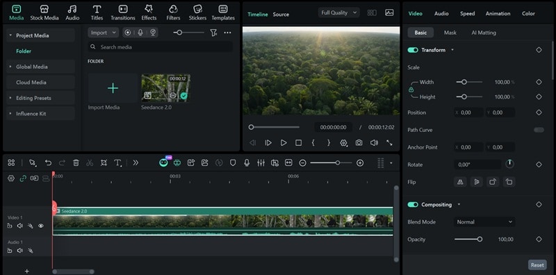 edit seedance ai video on filmora