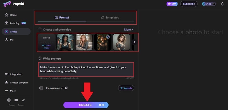 upload image and create ai video