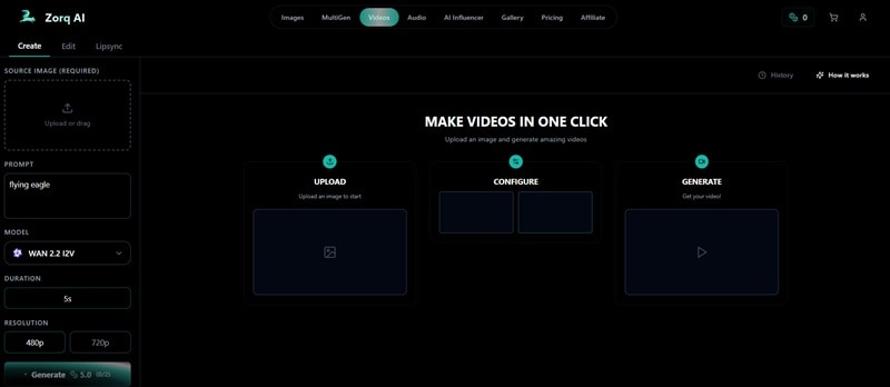 ai video feature in zorq ai
