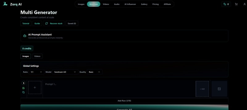 multigen feature in zorq ai