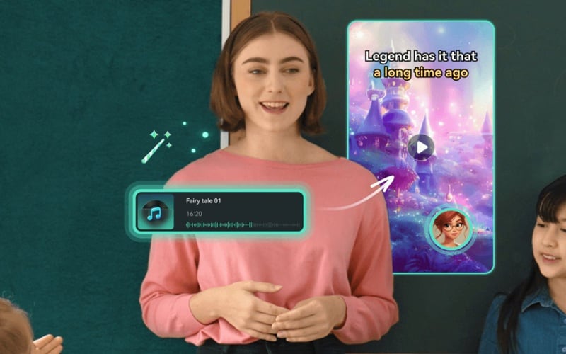 filmora ai audio to video feature
