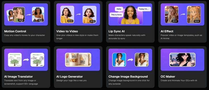 deevid ai features collection