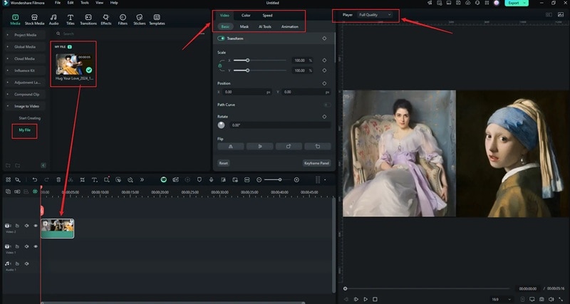 edit and export the video
