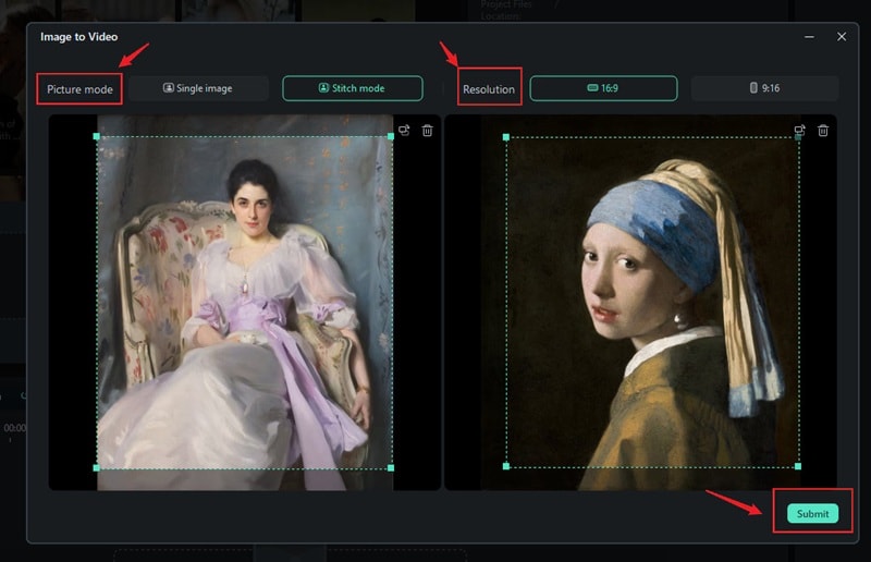 adjust the image and settings