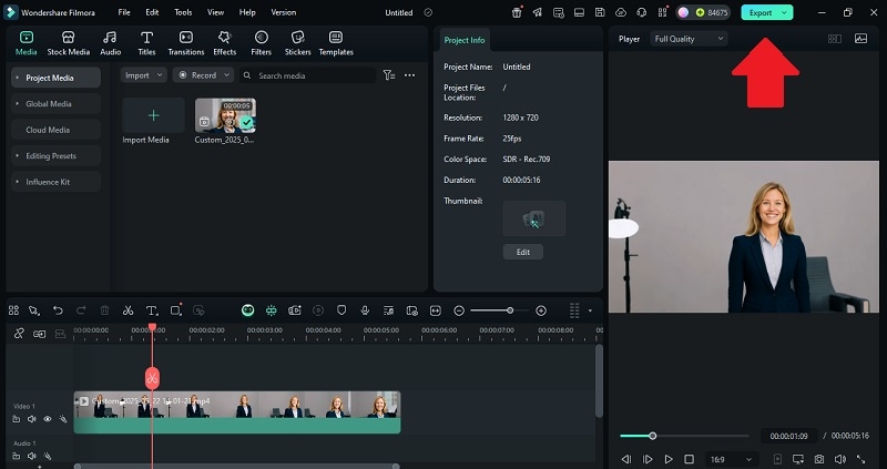 preview and export ai headshot result
