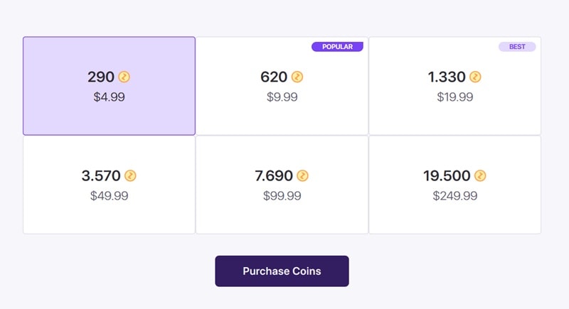 zoomerang coins pricing