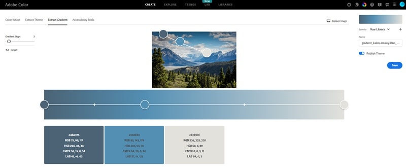 extract gradient from an image