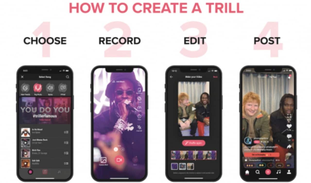 how triller app used to look like