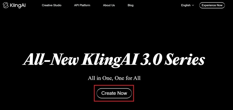 kling ai homepage