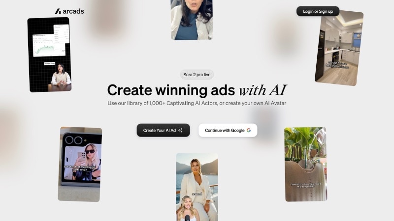 Arcads AI 소개 화면