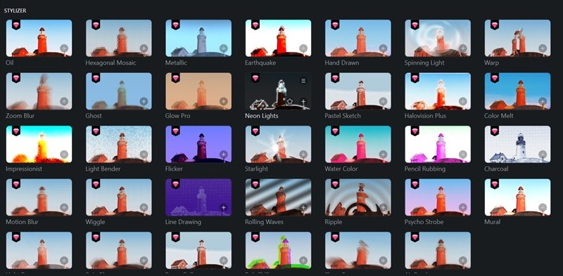 Filmora에서 사용하는 NewBlueFX Stylizer