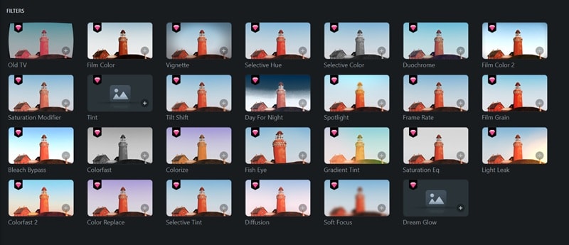 Filmora에서 사용하는 NewBlueFX Filters