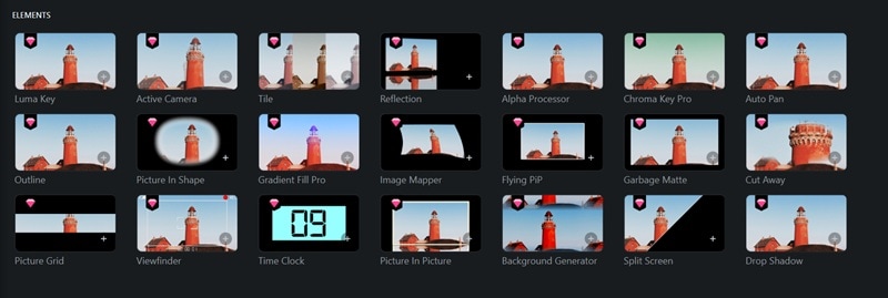 Filmora에서 사용하는 NewBlueFX Elements
