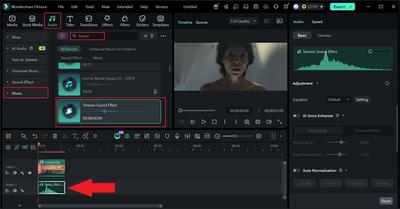 Filmora에서 배경음악 추가하기