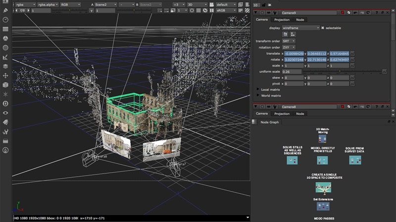 Nuke의 3D 작업 공간