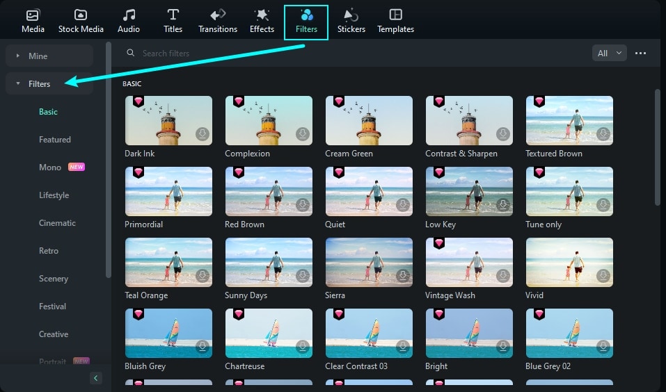 Image alt: filmora filters