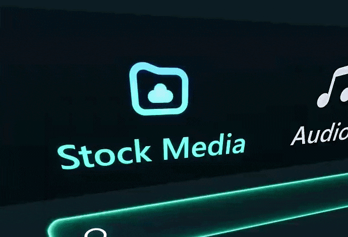 stock media in filmora