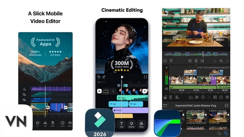 filmora vn and lumafusion comparison