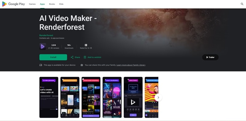 download renderforest app on play store