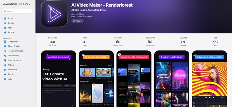 download renderforest app on app store
