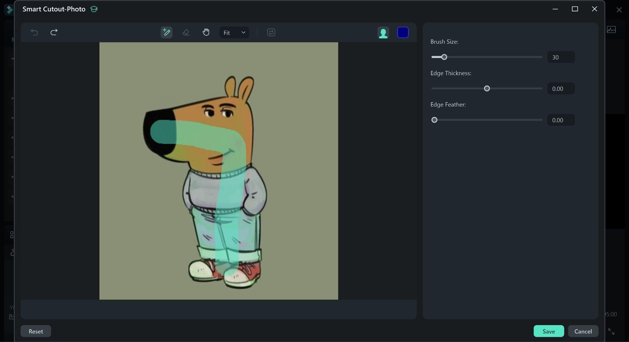 brush over the image