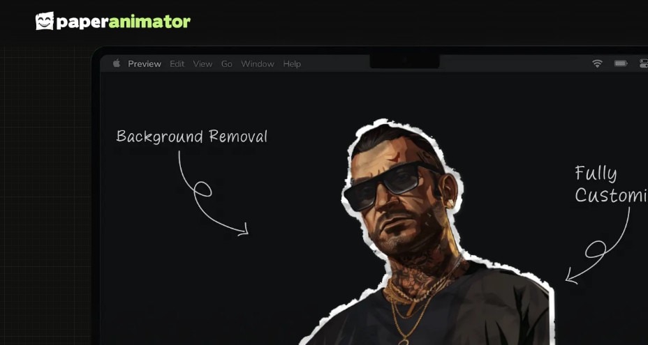screenshot of paper animator tool