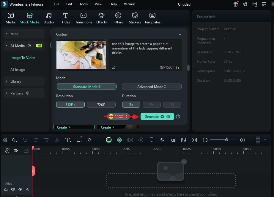 create animation on filmora