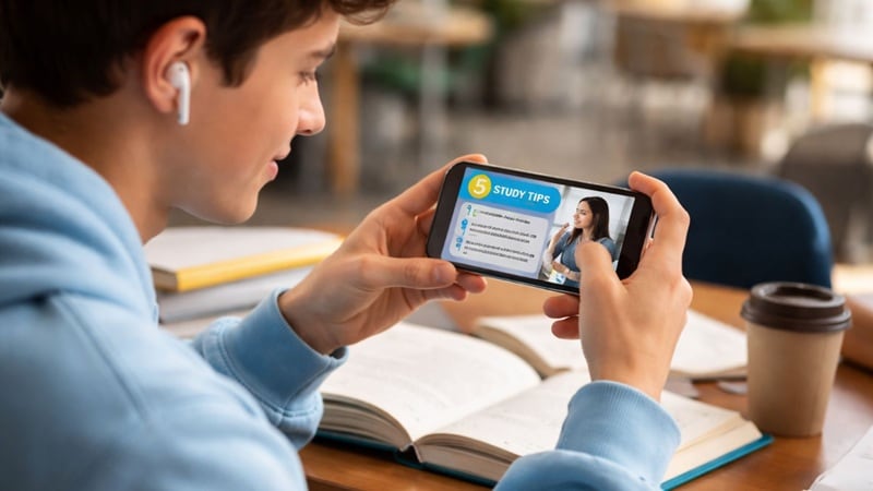 watching educational short video