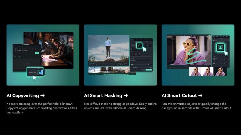 filmora video editor with ai features