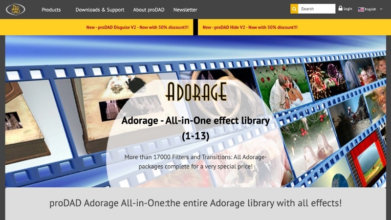 prodad adorage for effects library