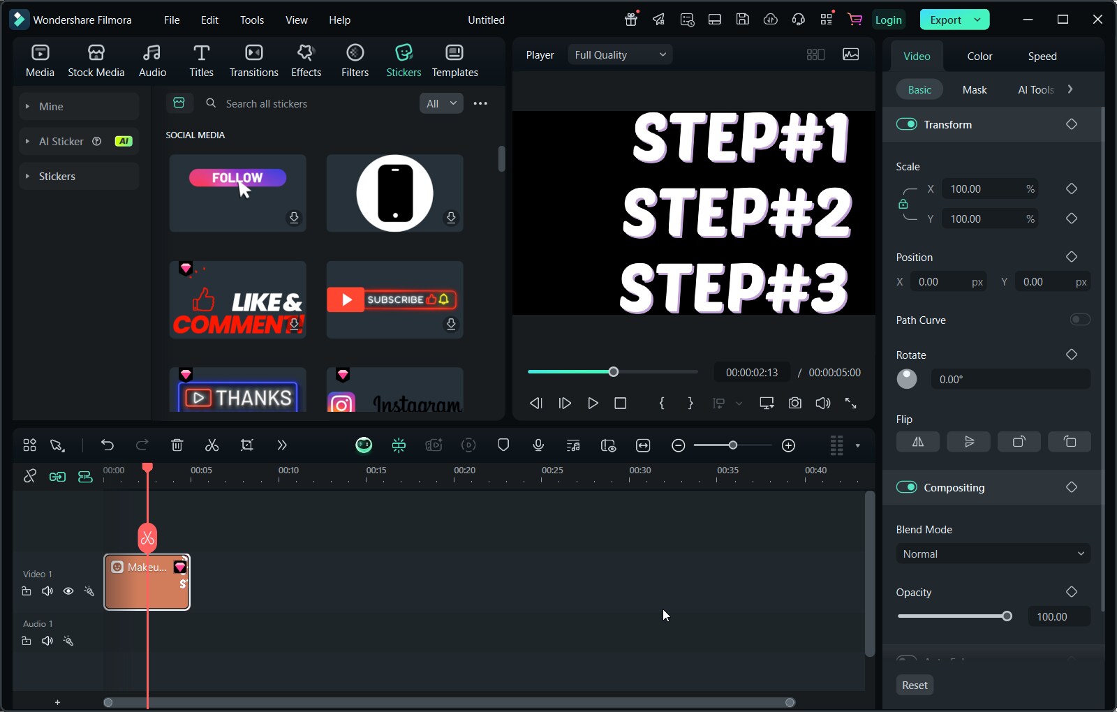filmora stickers and templates