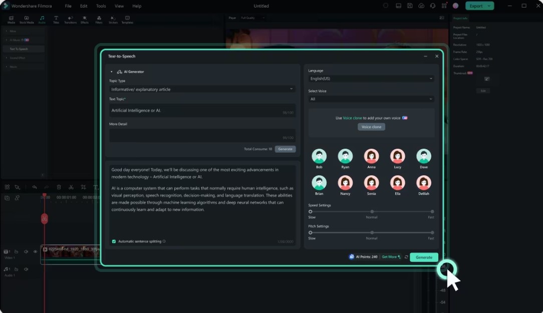 apply ai voice to cookie video