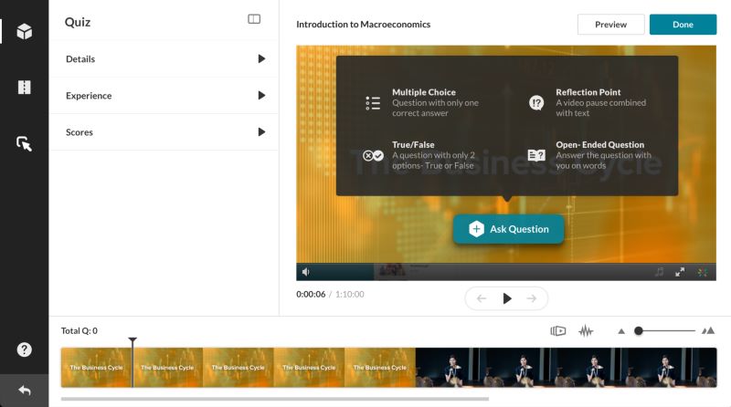 create interactive quiz