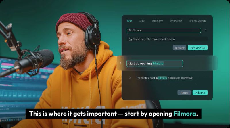 auto captions in filmora