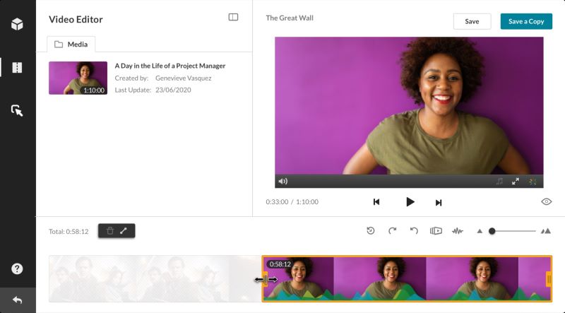 kaltura editing tools