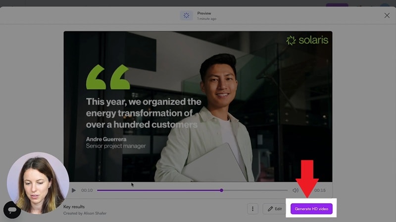download your edited video in hd